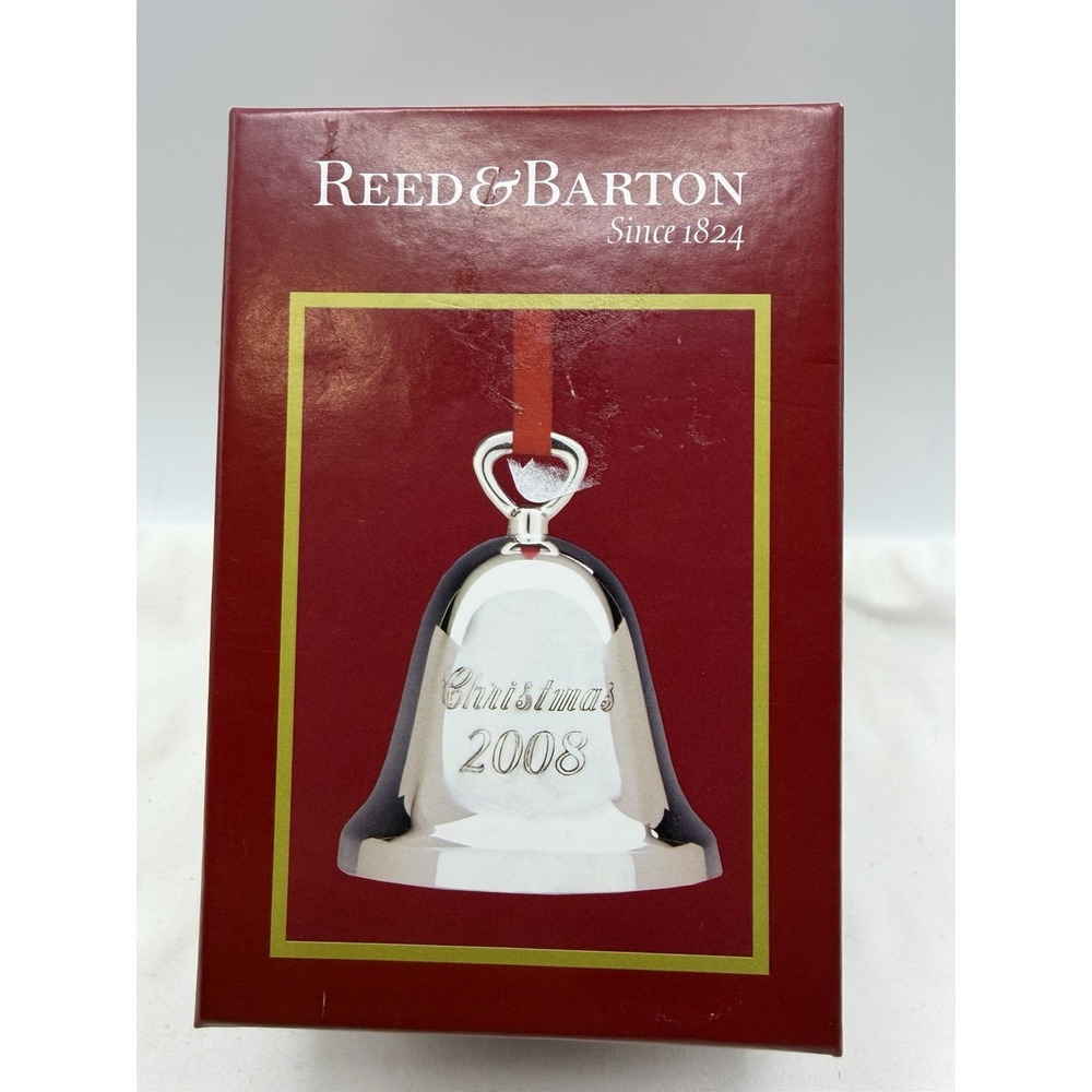 Vintage 2008 Reed & Barton Sliver Plated Christmas Bell Ornament